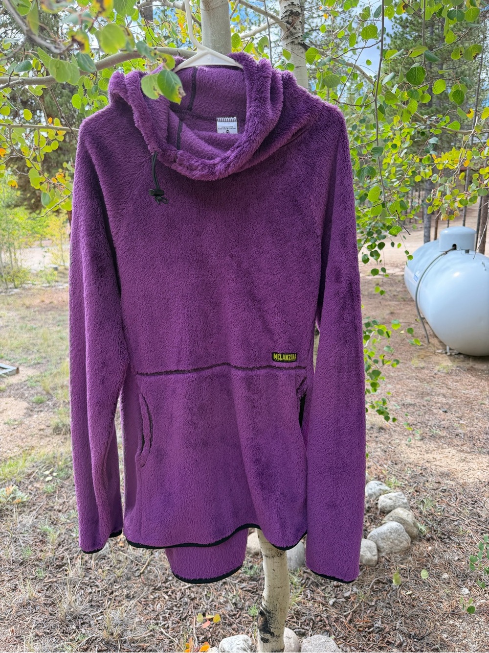 Melanzana High Loft Hoodie purple